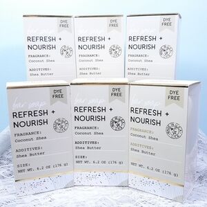 San Francisco Soap Co Coconut Shea Butter Glycerin Bath Bars Set of 6 New